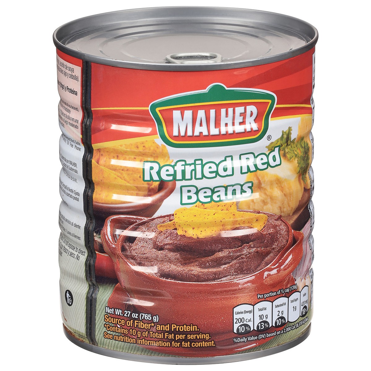 slide 9 of 9, Malher Refried Red Beans 27 oz, 27 oz