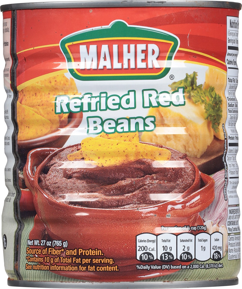 slide 4 of 9, Malher Refried Red Beans 27 oz, 27 oz