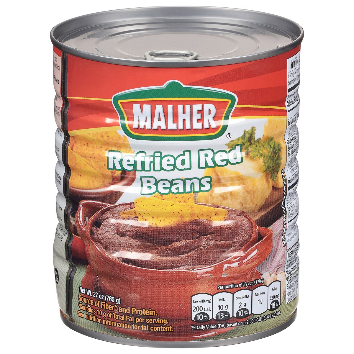 slide 1 of 9, Malher Refried Red Beans 27 oz, 27 oz