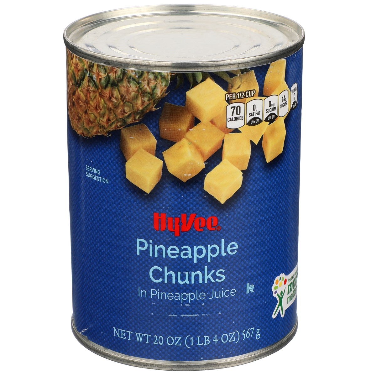 slide 1 of 1, Hy-vee Pineapple Chunks In Pineapple Juice - 20 oz, 20 oz