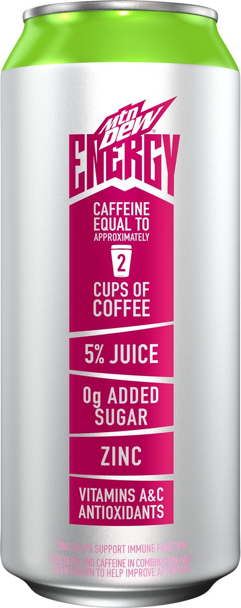 slide 5 of 6, Mountain Dew Energy Energy Drink Strawberry Melon Sharp 16 Fl Oz, 16 oz