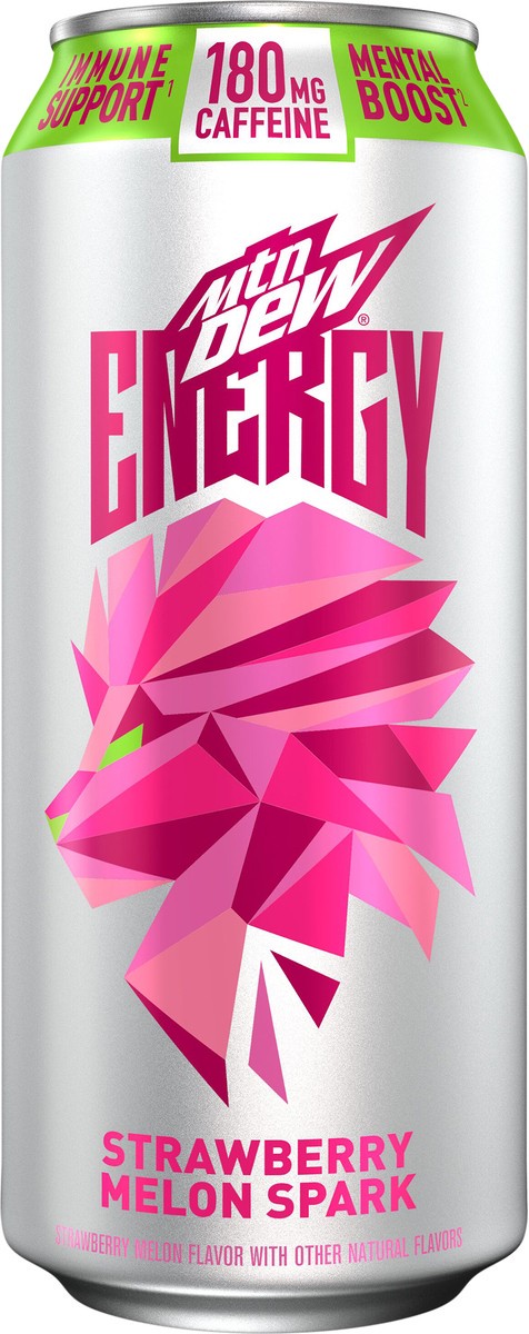 slide 4 of 6, Mountain Dew Energy Energy Drink Strawberry Melon Sharp 16 Fl Oz, 16 oz