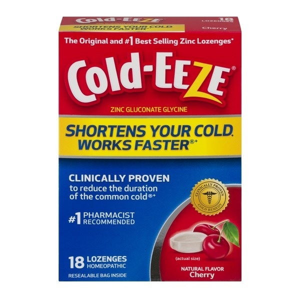 slide 1 of 5, Cold-EEZE Cold Remedy Lozenges - Cherry, 18 ct