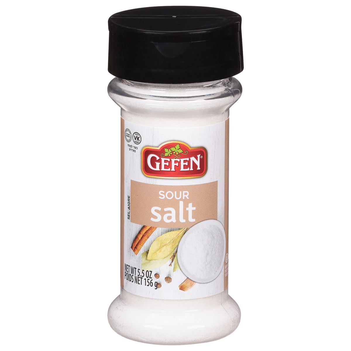 slide 1 of 1, Gefen Kosher Sour Salt, 5.5 oz