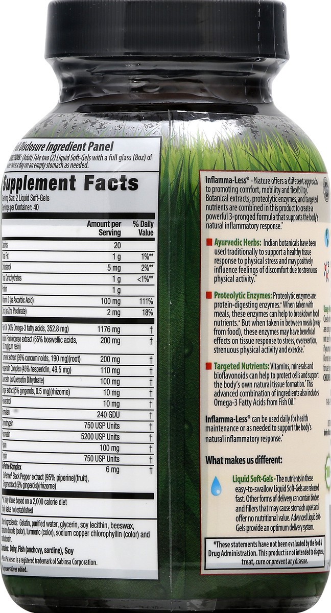 slide 2 of 9, Irwin Naturals Liquid Soft-Gels Inflamma-Less 80 ea, 80 ct