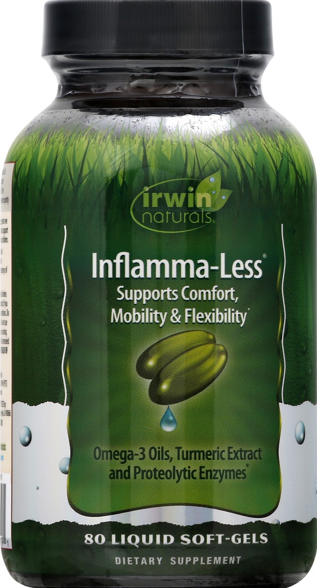 slide 8 of 9, Irwin Naturals Liquid Soft-Gels Inflamma-Less 80 ea, 80 ct