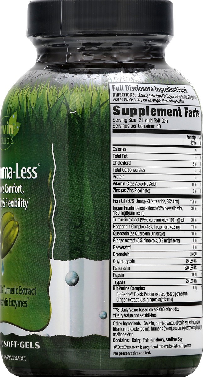 slide 6 of 9, Irwin Naturals Liquid Soft-Gels Inflamma-Less 80 ea, 80 ct