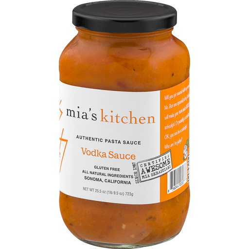 slide 9 of 27, Mia's Kitchen Vodka Pasta Sauce, 25.5 oz