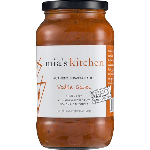 slide 11 of 27, Mia's Kitchen Vodka Pasta Sauce, 25.5 oz