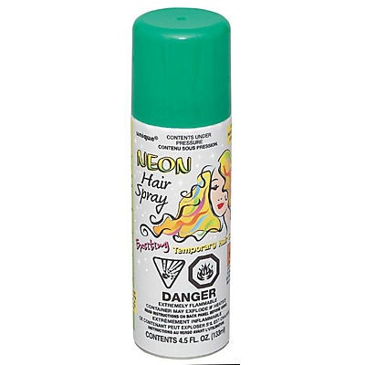 slide 1 of 1, Unique Industries Green Neon Hairspray, 4.5 oz