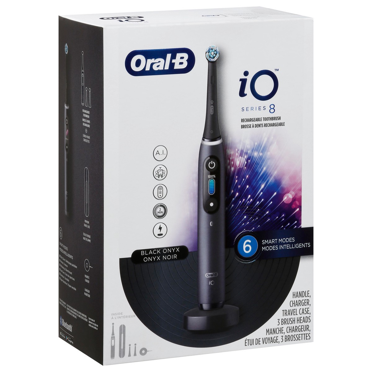 slide 2 of 11, Oral-B iO Series 8 Black Onyx Rechargeable Toothbrush 6 Pieces, 1 ea