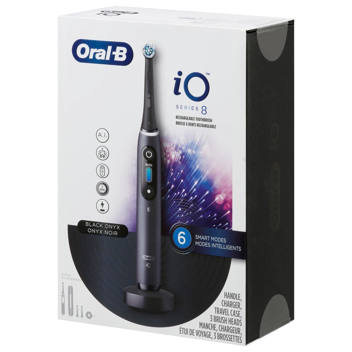 slide 3 of 11, Oral-B iO Series 8 Black Onyx Rechargeable Toothbrush 6 Pieces, 1 ea