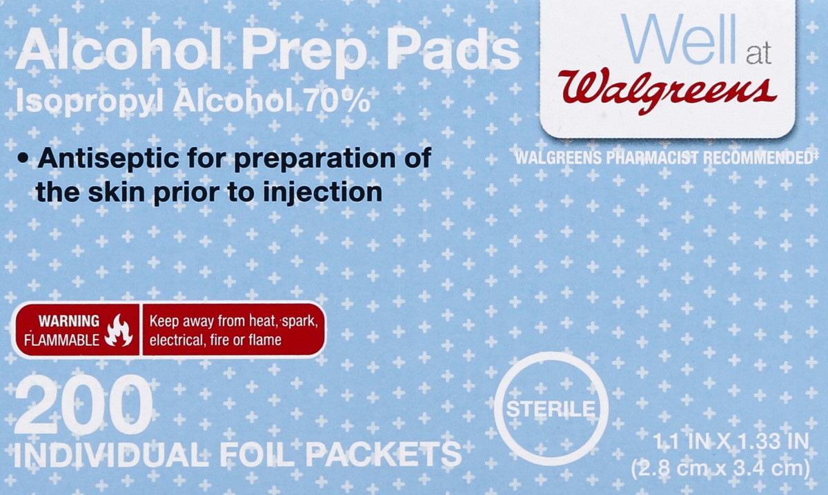 slide 4 of 4, Walgreens Alcohol Prep Pads, 200 ct