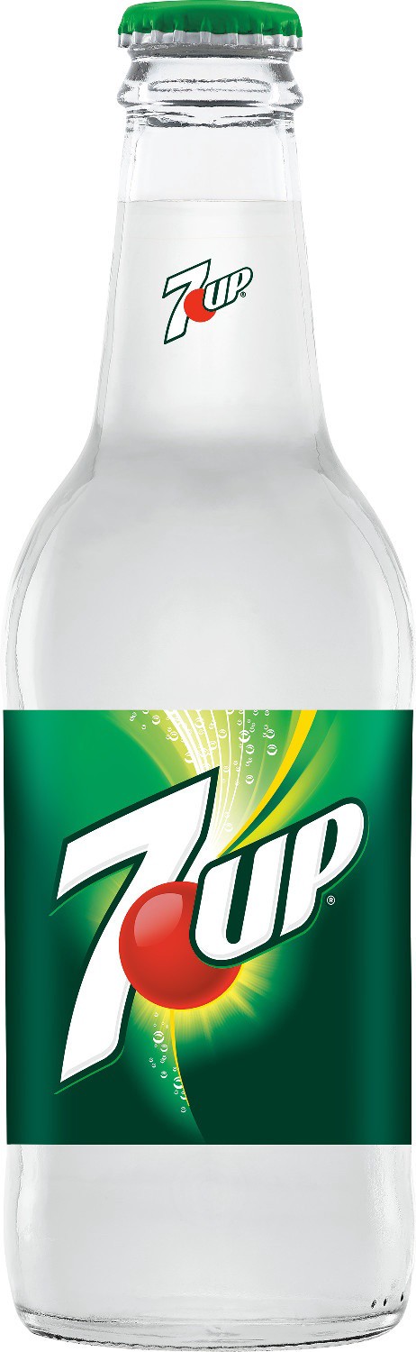 slide 1 of 2, 7UP Lemon Lime Soda, 12 fl oz glass bottle, 12 fl oz