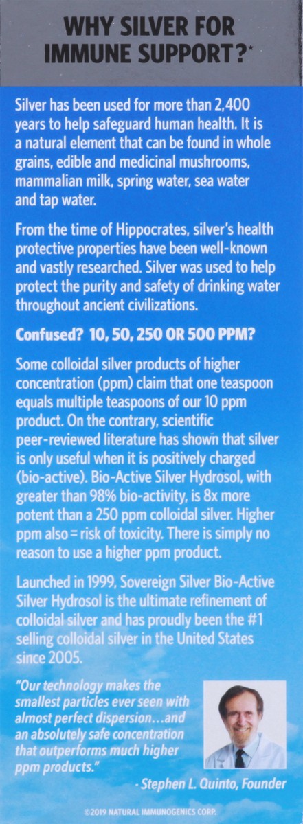 slide 7 of 9, Sovereign Silver 10 PPM Bio-Active Silver Hydrosol Daily Immune Support 8 fl oz, 8 fl oz