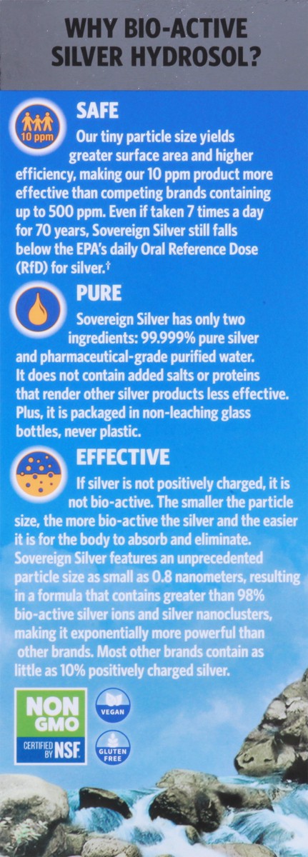 slide 4 of 9, Sovereign Silver 10 PPM Bio-Active Silver Hydrosol Daily Immune Support 8 fl oz, 8 fl oz