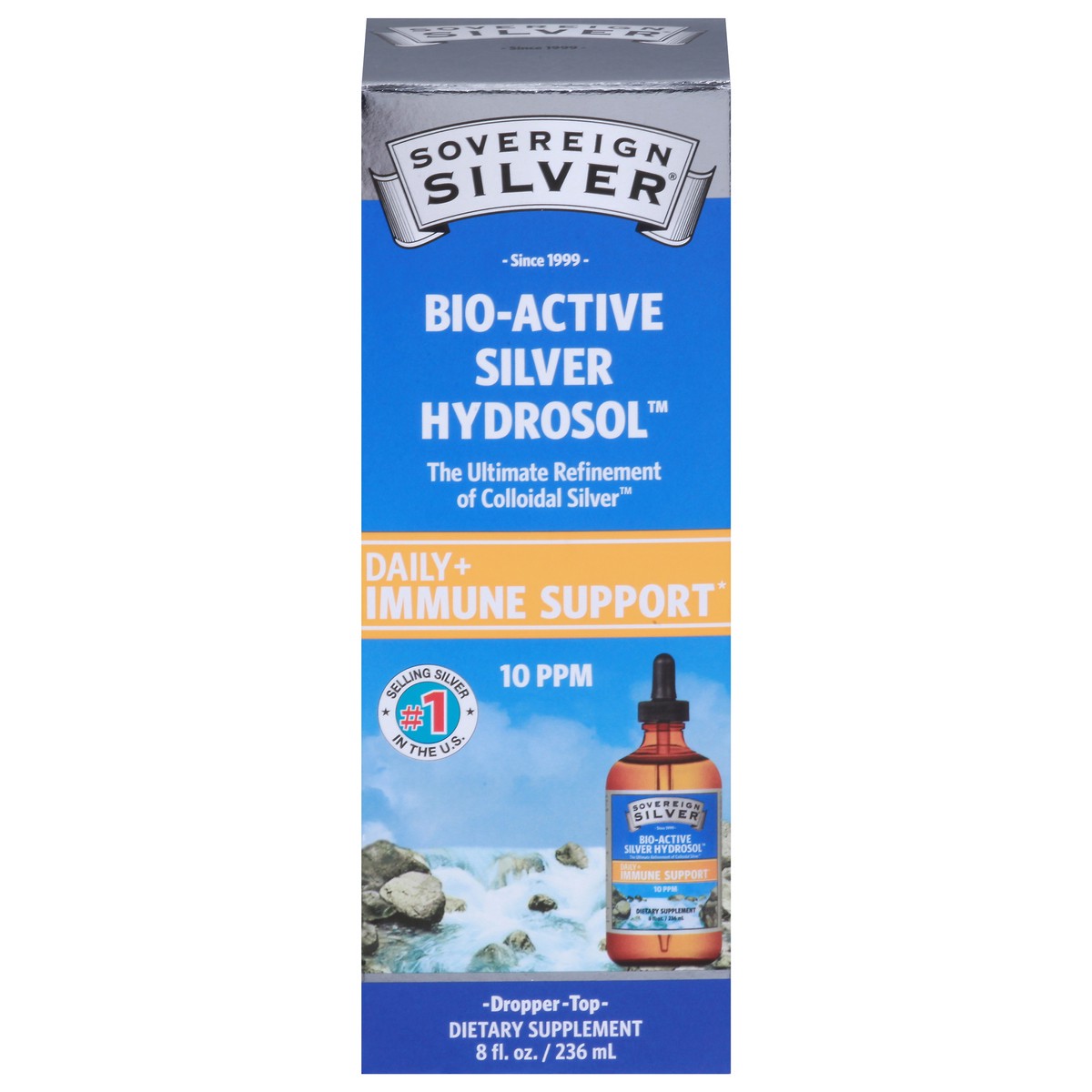 slide 1 of 9, Sovereign Silver 10 PPM Bio-Active Silver Hydrosol Daily Immune Support 8 fl oz, 8 fl oz