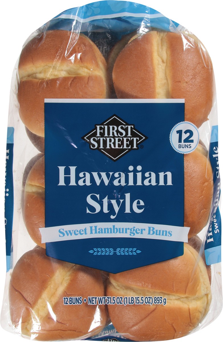 slide 8 of 14, First Street Hawaiian Style Hamburger Buns, 31.5 oz