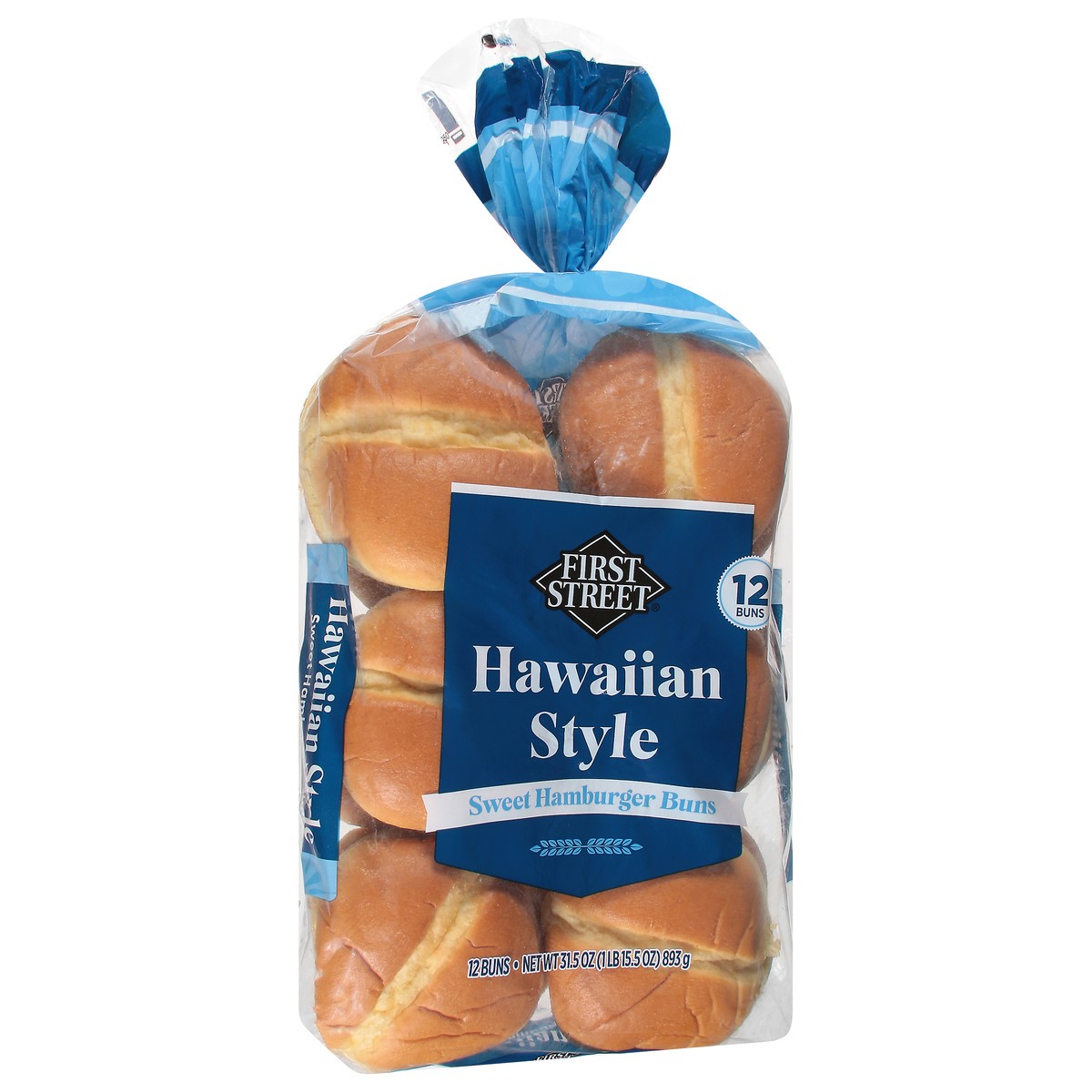slide 7 of 14, First Street Hawaiian Style Hamburger Buns, 31.5 oz
