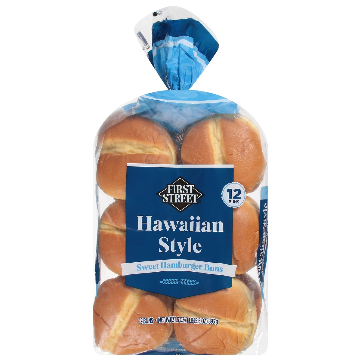slide 11 of 14, First Street Hawaiian Style Hamburger Buns, 31.5 oz
