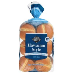 First Street Hawaiian Style Hamburger Buns