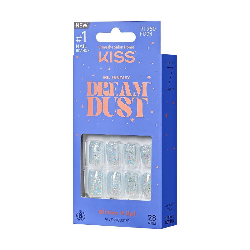 slide 5 of 7, KISS Products Gel Fantasy Dreamdust Fake Nails - Champagnes - 31ct, 31 ct