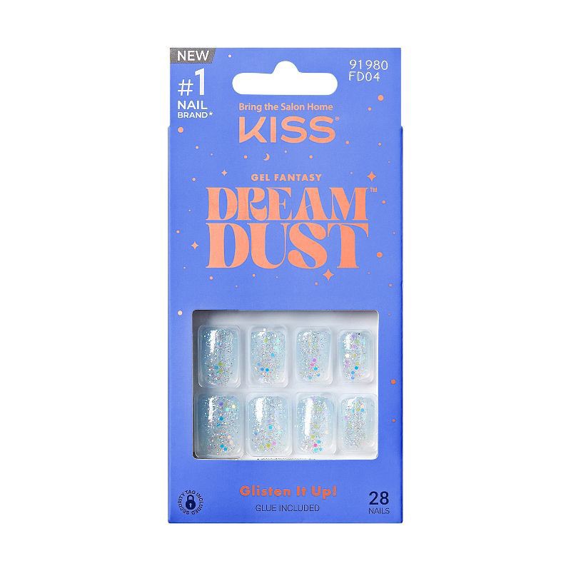 slide 1 of 7, KISS Products Gel Fantasy Dreamdust Fake Nails - Champagnes - 31ct, 31 ct