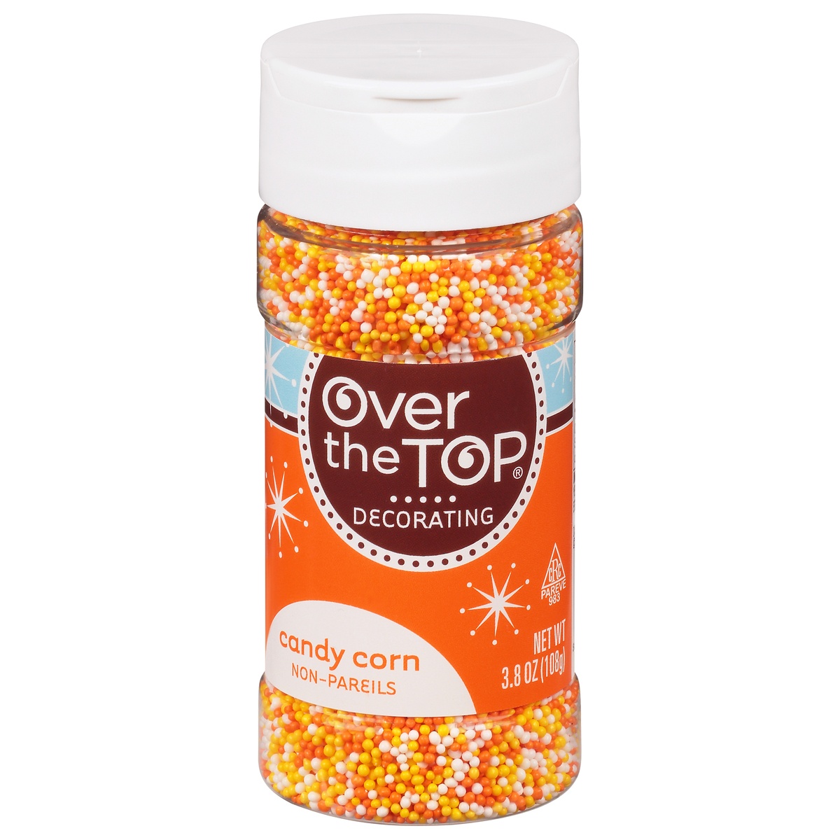 slide 1 of 1, Over The Top Decorating Candy Corn Non-Pareils 3.8 oz, 3.8 oz