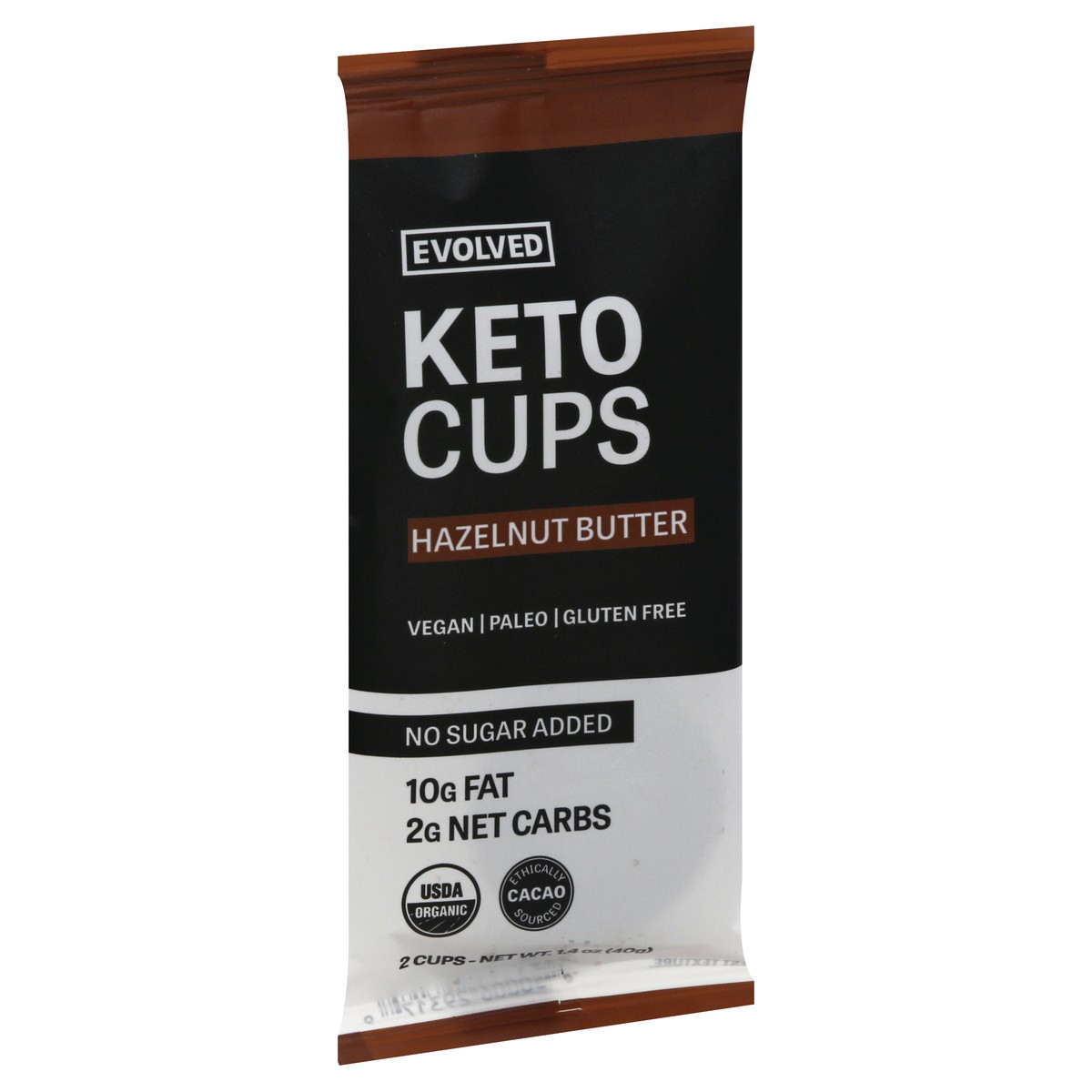 slide 4 of 9, EVOLVED Org Hazelnut Keto Cups 1.41Oz, 1 ct