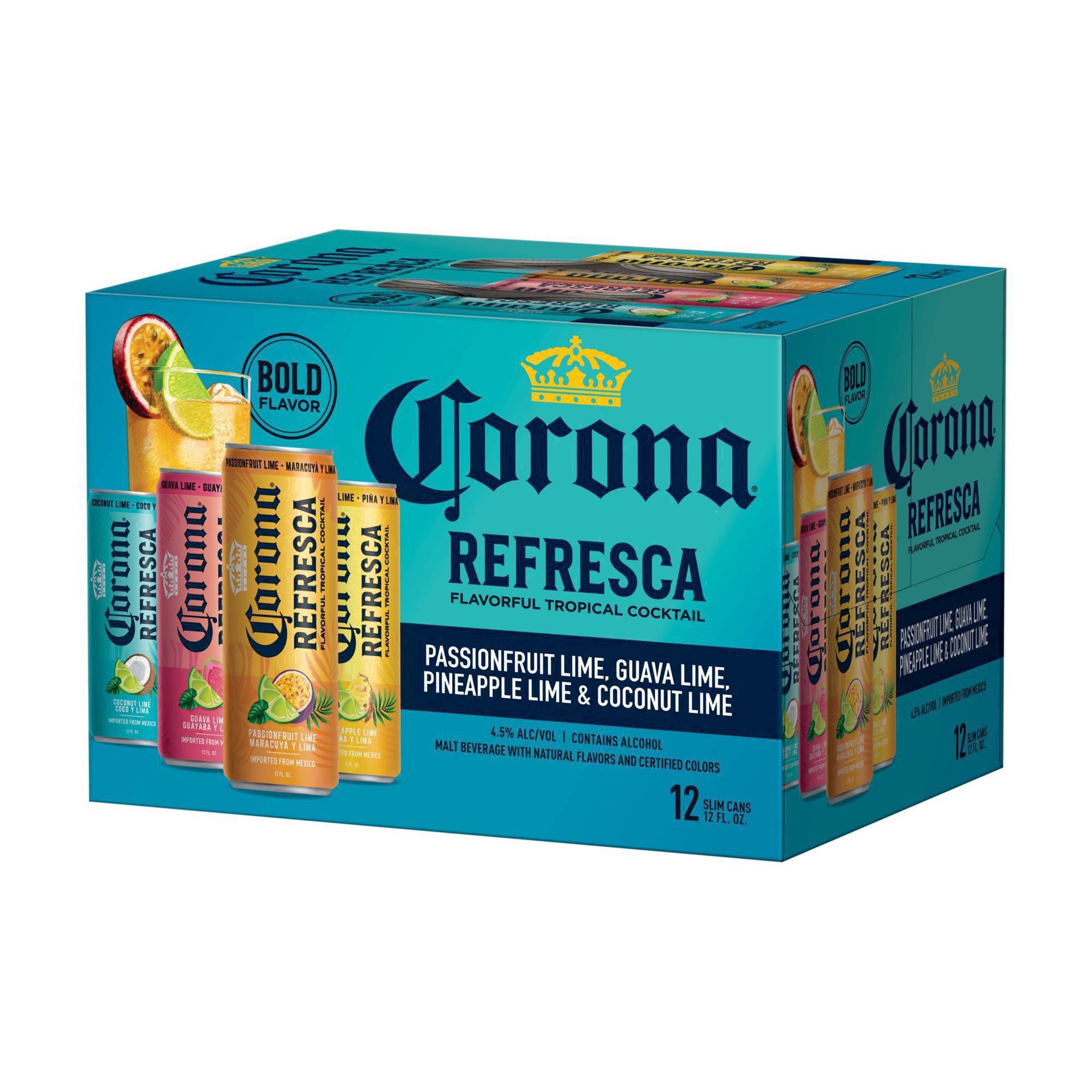slide 56 of 113, Corona Refresca Hard Tropical Punch Variety Pack Cans, 144 fl oz