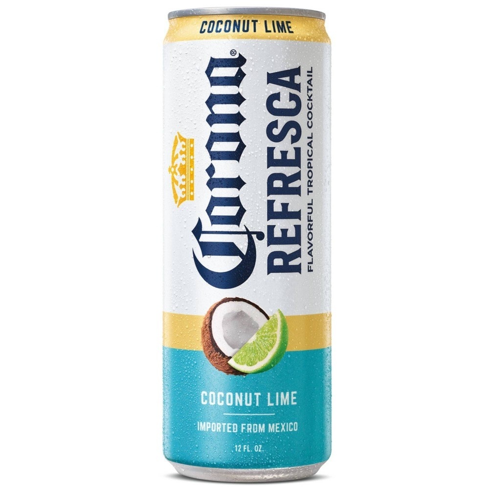 slide 4 of 6, Corona Refresca Variety Pack with Guava Lime, Passionfruit Lime, and Coconut Lime Spiked Tropical Cocktail, 12 ct; 12 oz