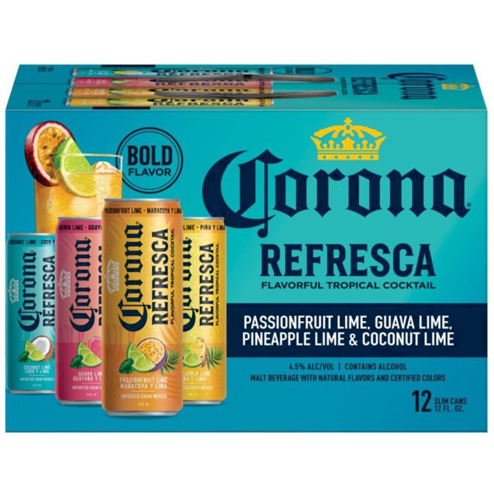 slide 104 of 113, Corona Refresca Hard Tropical Punch Variety Pack Cans, 144 fl oz