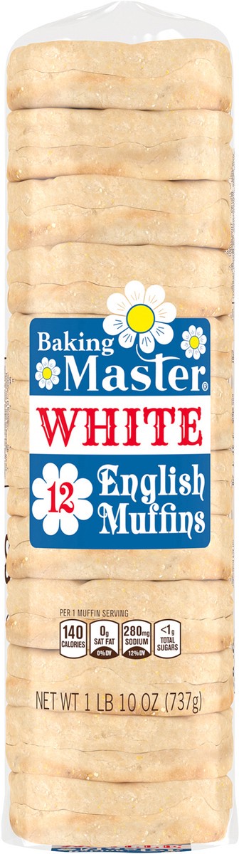 slide 8 of 9, Baking Master Master White English Muffins, 12 count, 26 oz, 12 ct