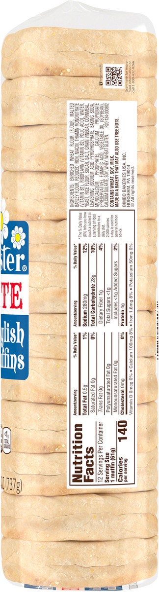 slide 4 of 9, Baking Master Master White English Muffins, 12 count, 26 oz, 12 ct