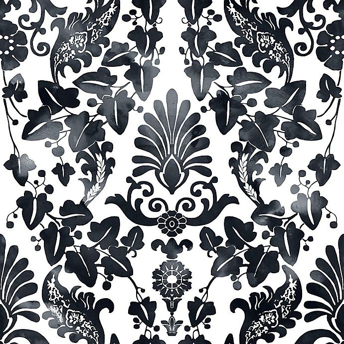 slide 3 of 9, RoomMates VINE DAMASK PEEL & STICK WALLPAPER, 1 ct