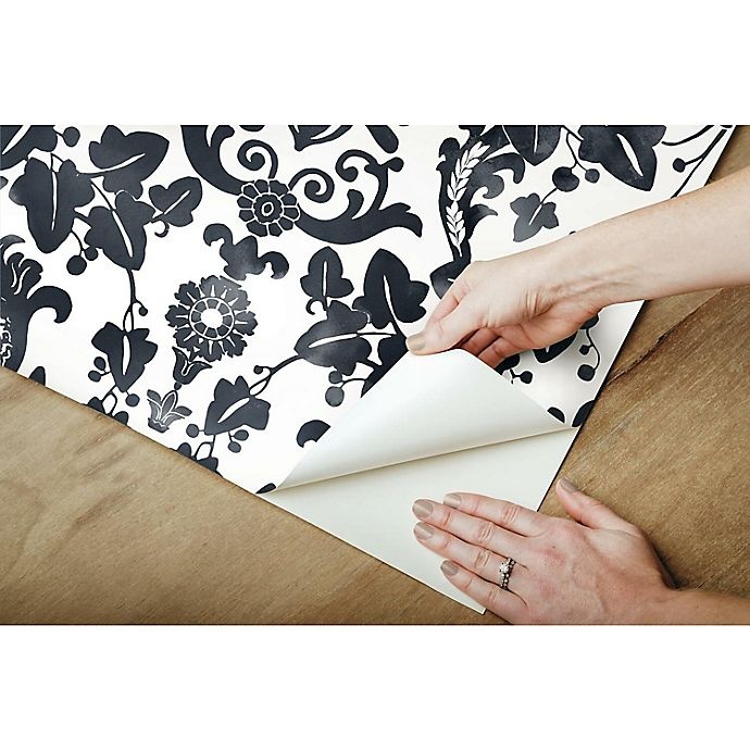 slide 5 of 9, RoomMates VINE DAMASK PEEL & STICK WALLPAPER, 1 ct