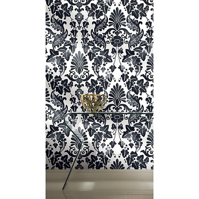 slide 6 of 9, RoomMates VINE DAMASK PEEL & STICK WALLPAPER, 1 ct