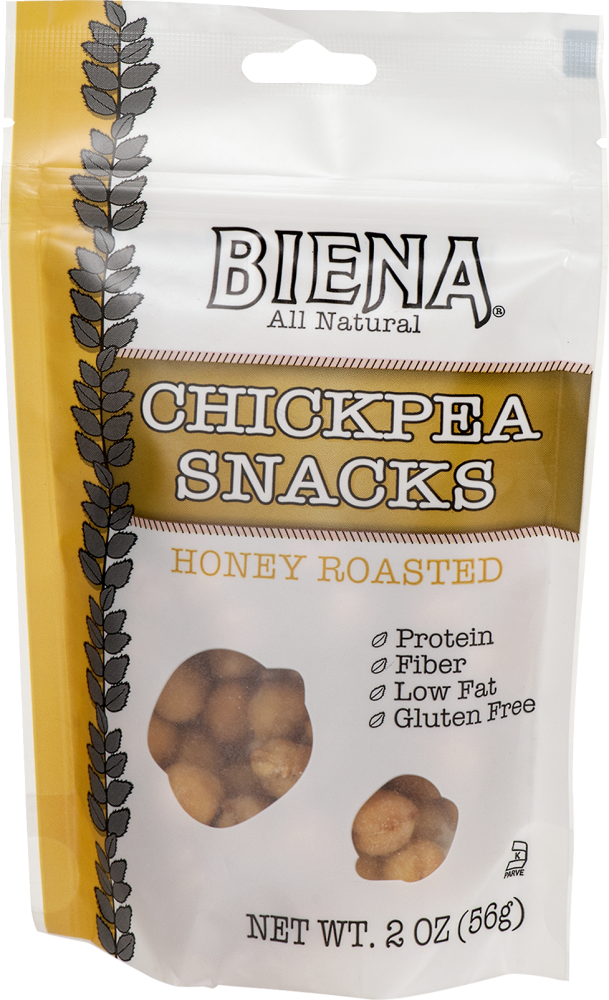 slide 1 of 3, Biena Chickpea Snacks Honey Roasted, 2 oz