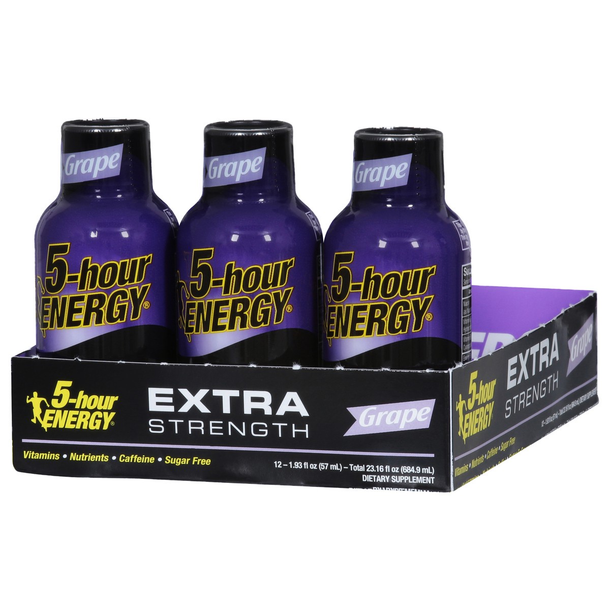 slide 3 of 9, 5-Hour Energy Extra Strength Grape Energy Shot 12 - 1.93 fl oz Bottles, 12 ct