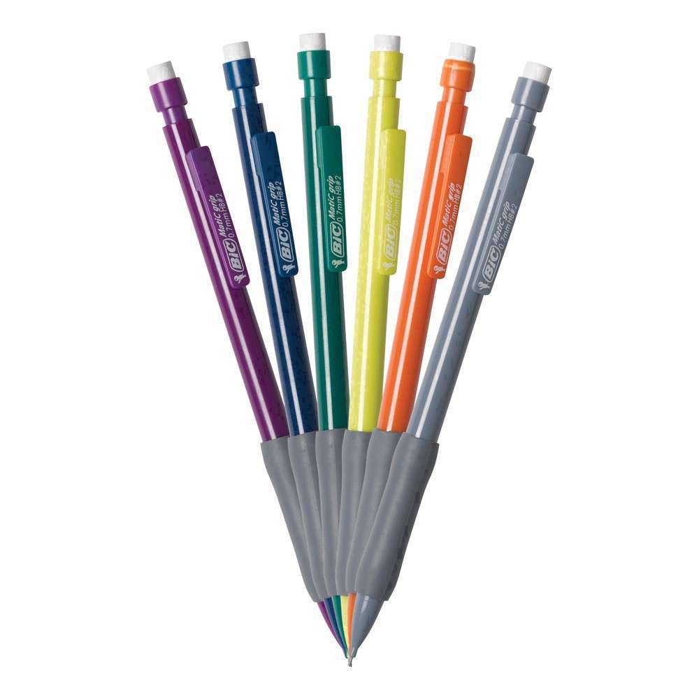 slide 24 of 100, BIC #2 Mechanical Pencils, 0.7mm, 6ct - Multicolor, 6 ct