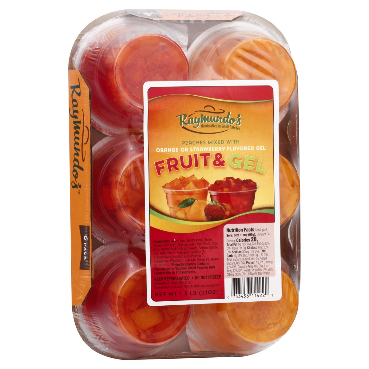 slide 2 of 11, Raymundo's 6 Pack Orange or Strawberry Flavored Fruit & Gel 6 ea, 6 ct
