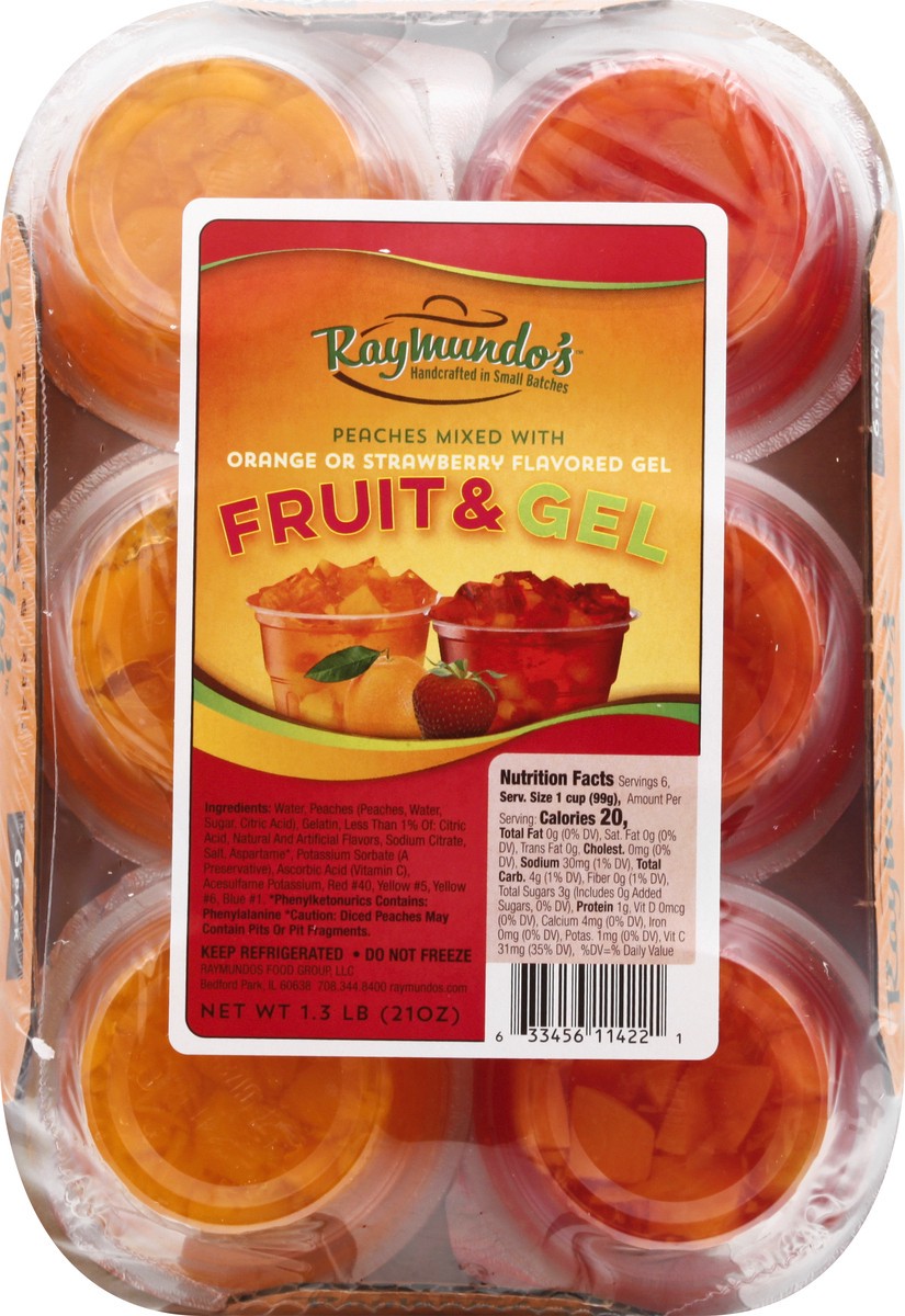 slide 1 of 11, Raymundo's 6 Pack Orange or Strawberry Flavored Fruit & Gel 6 ea, 6 ct