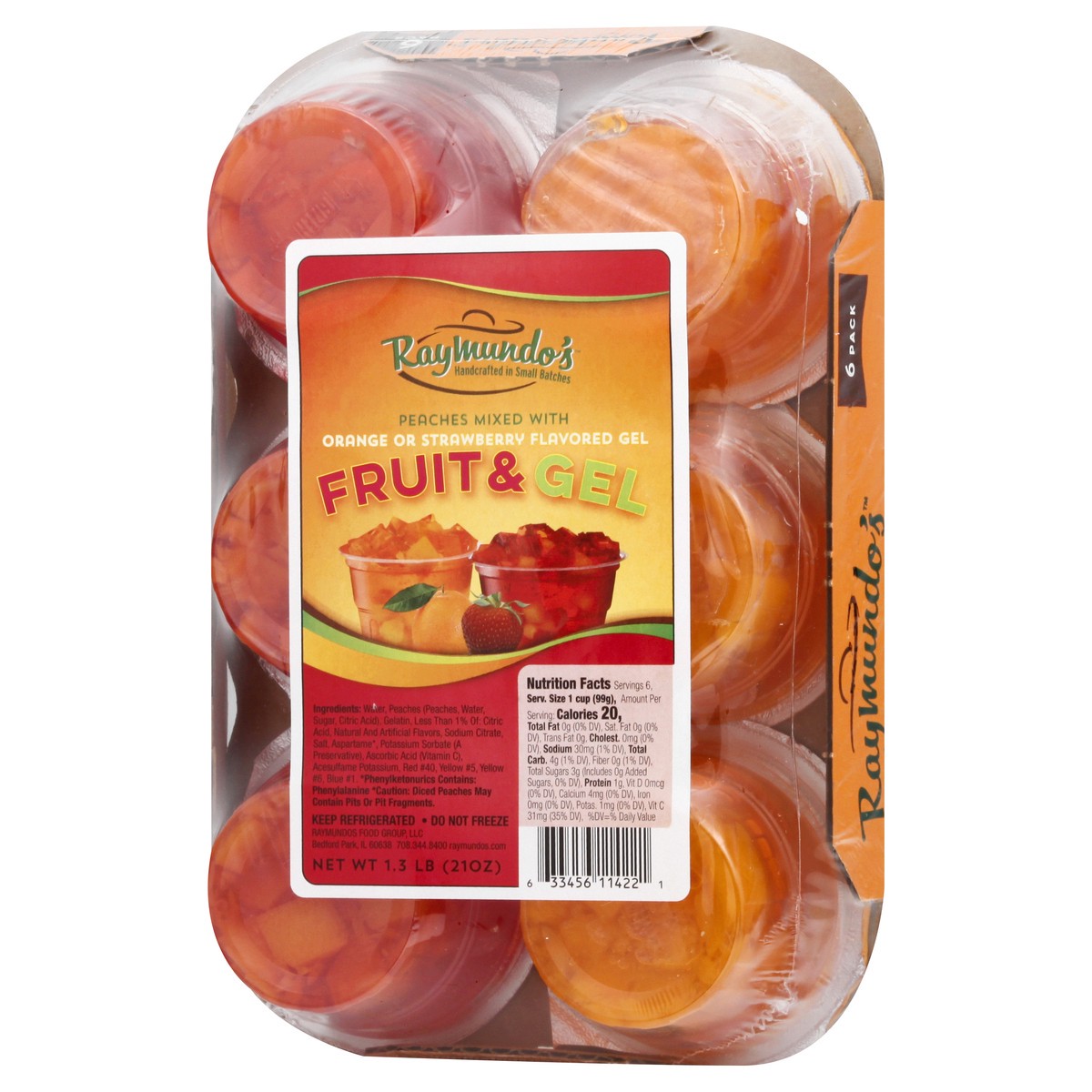 slide 2 of 11, Raymundo's 6 Pack Orange or Strawberry Flavored Fruit & Gel 6 ea, 6 ct