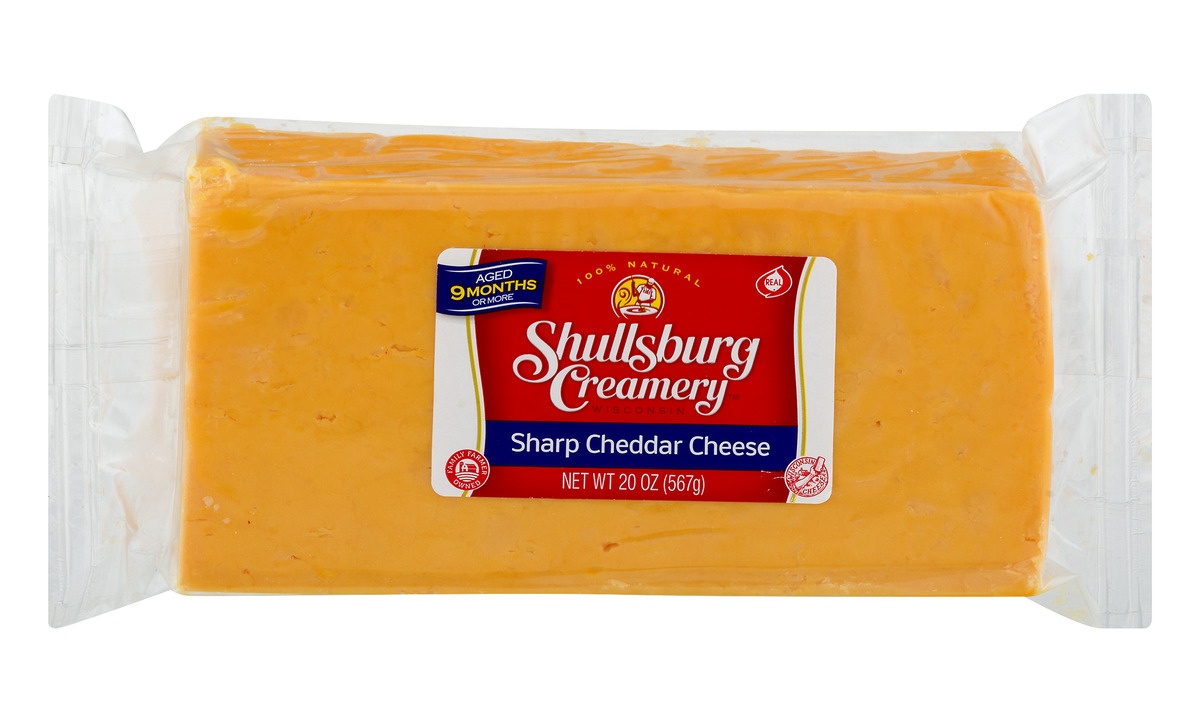 slide 1 of 1, Shullsburg Creamery Sharp Cheddar Cheese, 20 oz