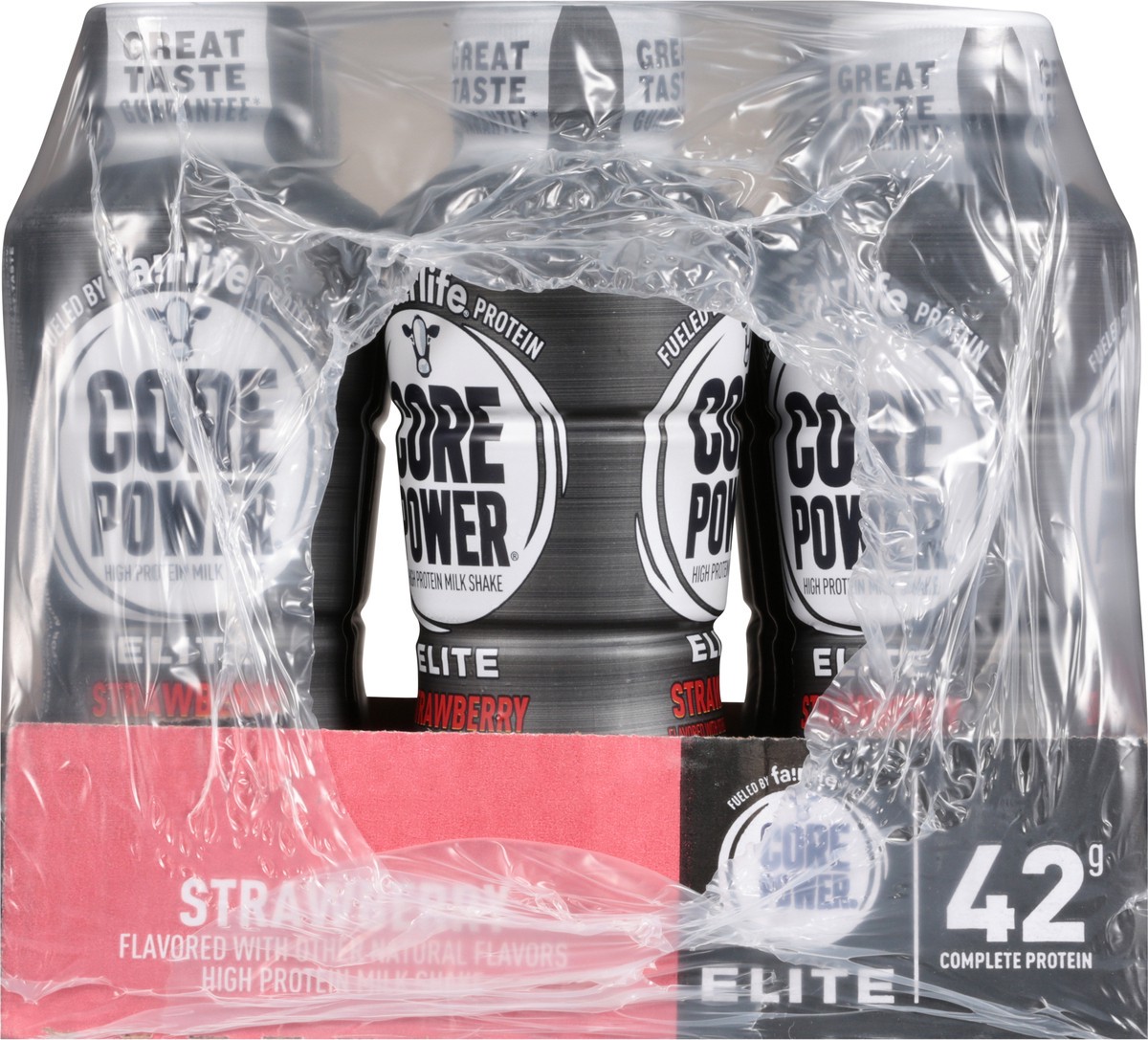 slide 8 of 9, Core Power Elite Strawberry Milk Shake 12 - 14 fl oz Bottles, 12 ct