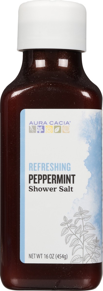 slide 3 of 9, Aura Cacia Refreshing Peppermint Shower Salt, 16 oz