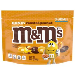 M&M''S Honey Roasted Peanut Chocolate Candy, 9.0 oz Resealable Bag