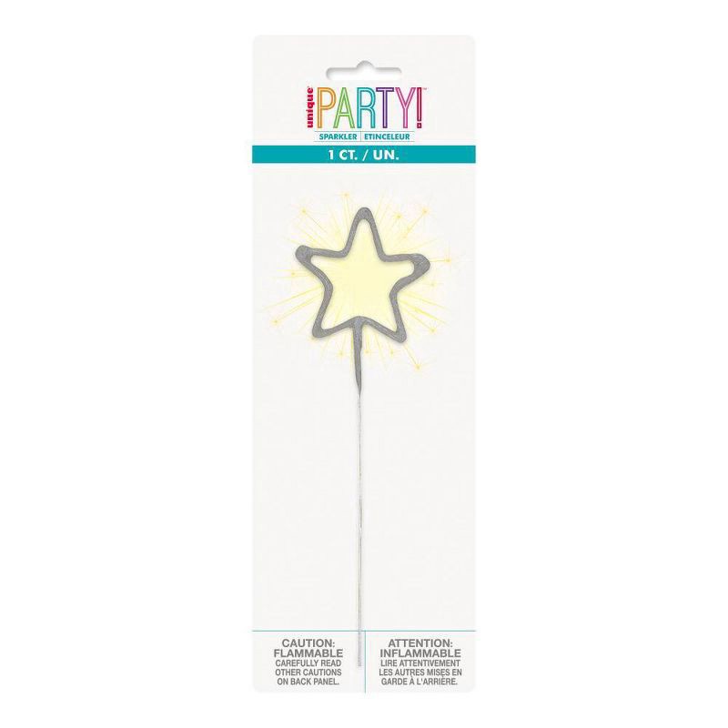 slide 1 of 13, Unique Industries 7" Star Shaped Sparkler Cake Candle, 1 ct