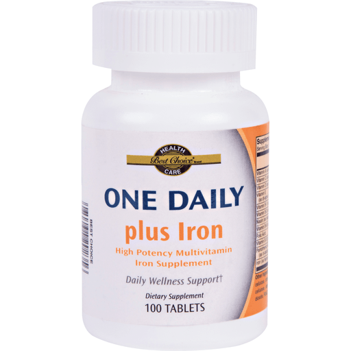 slide 1 of 1, Best Choice One Daily Multivitamin Plus Iron Tabs, 100 ct