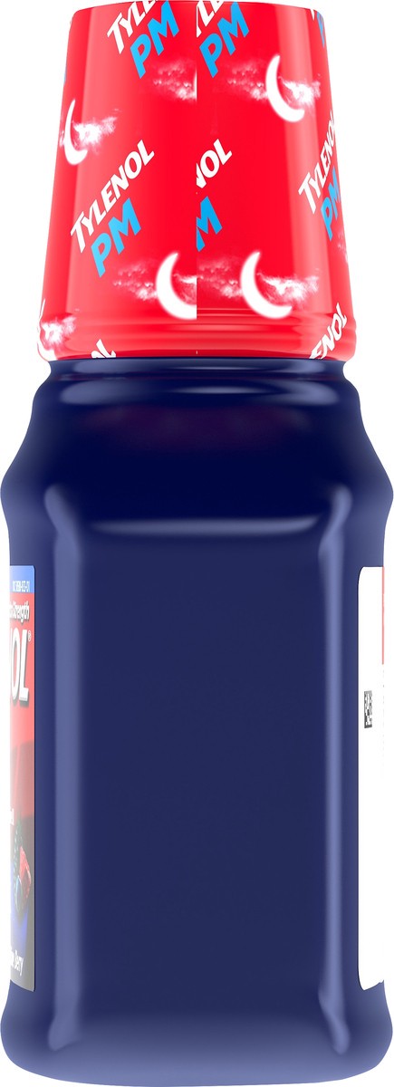 slide 3 of 7, Tylenol PM Extra Strength Liquid with Diphenhydramine HCl & Acetaminophen, Nighttime Sleep Aid & Pain Reliever, Non-Habit Forming, Bedtime Berry Flavor, 8 fl. Oz, 8 fl oz